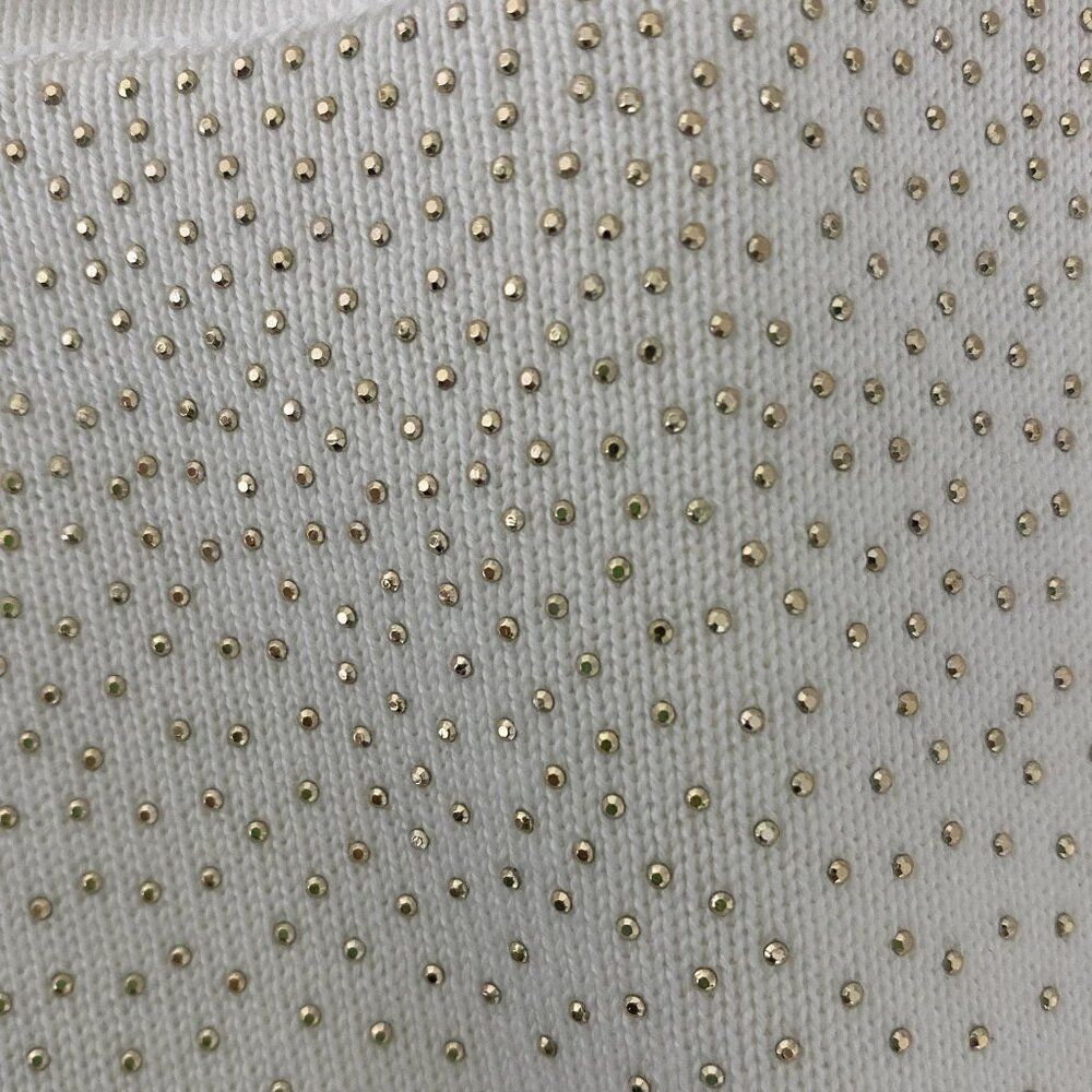 Calvin Klein Sweater Size Large White Studded Neck - Picture 6 of 7